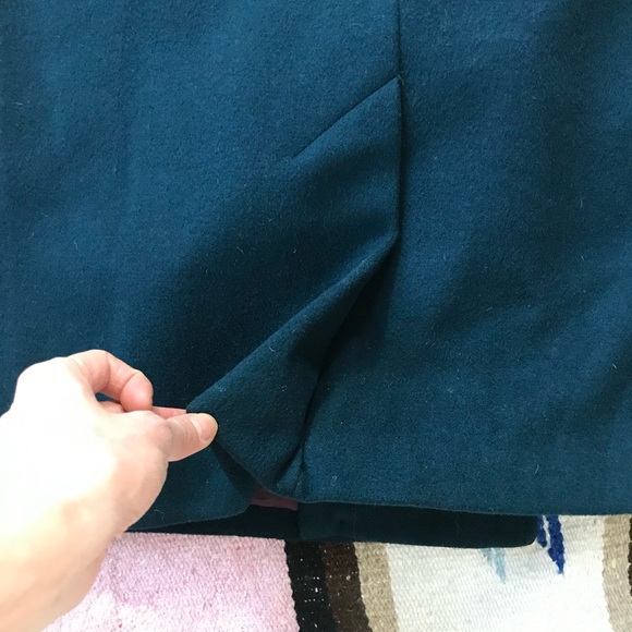 Vintage wool strong shoulder double breasted long coat - Picture 11 of 17